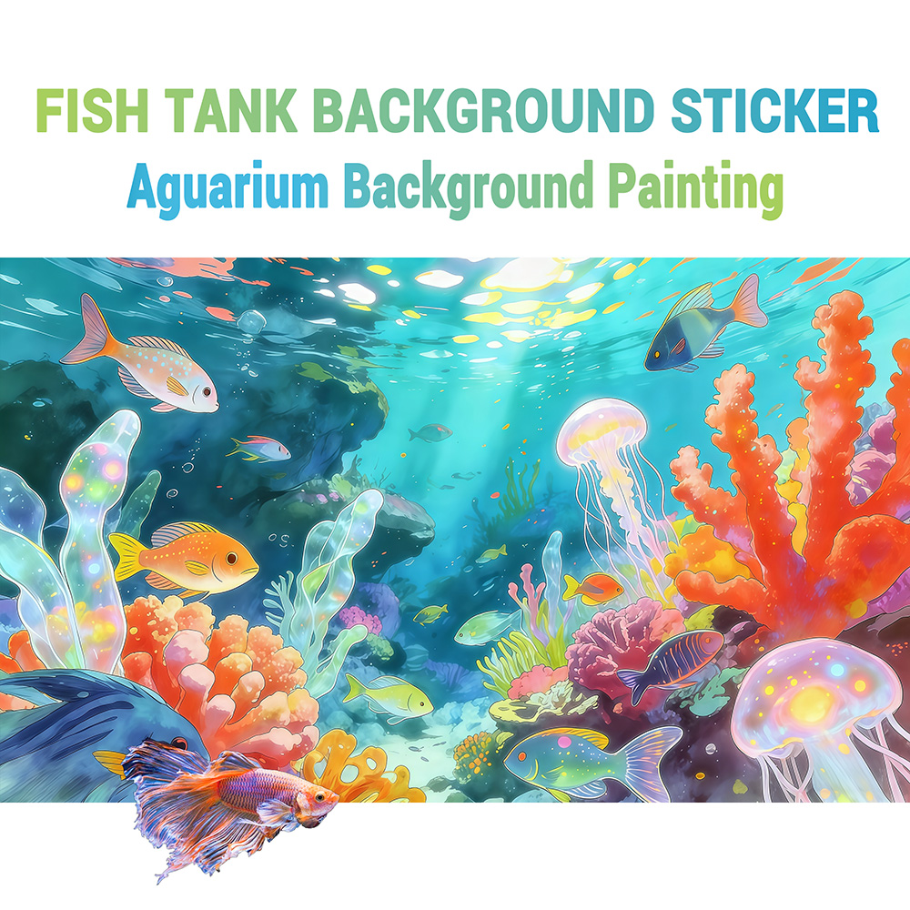 Aquarium Fish World - Fondo para acuario, decoración para pecera,