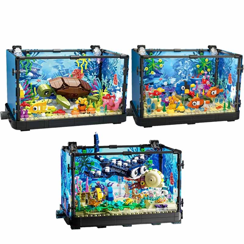 Fish Toy In Aquarium - Juego de bloques de construcción para