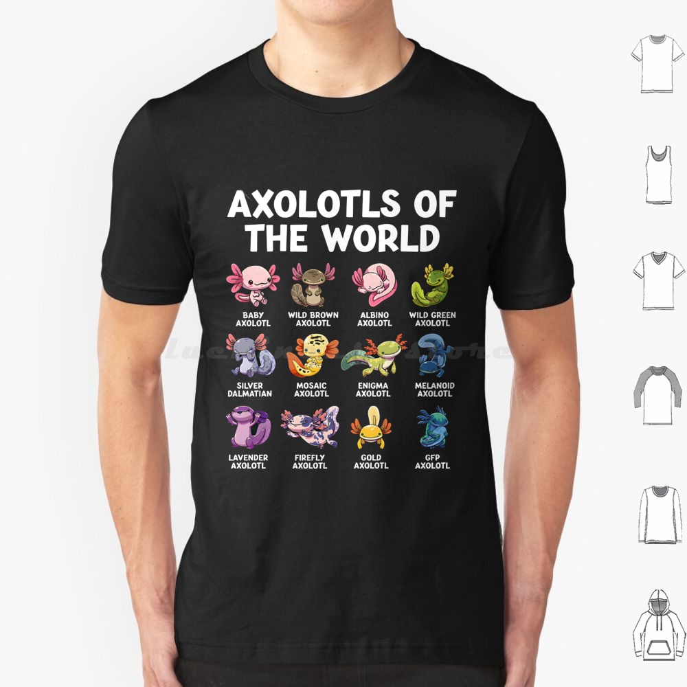 Aquarium Fish World - Camiseta World Axolotls 6xl, camiseta fresca
