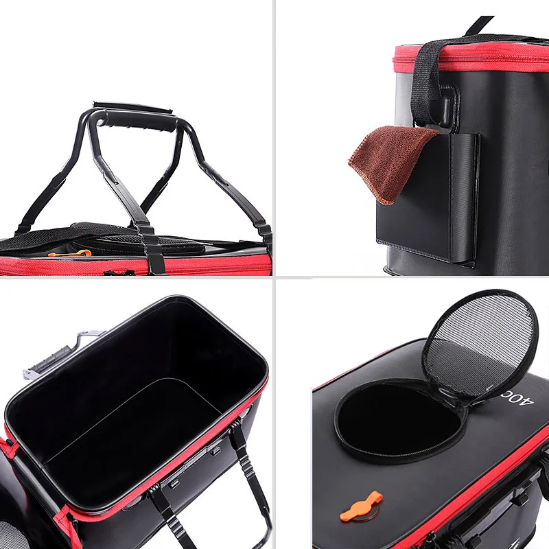 Cubo de pesca plegable y grues - Aquarium Fish Fishing reseña y precio