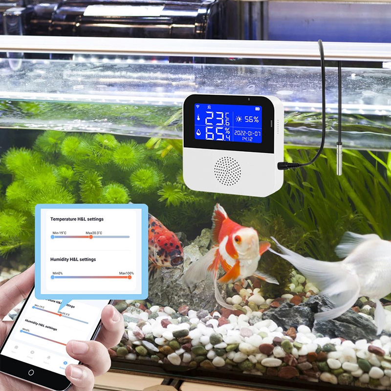 Sensor de temperatura y humeda - Aquarium Fish Uk reseña y precio