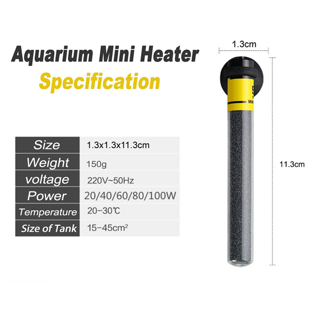 Mini calentador de agua sumerg - Aquarium Fish Uk reseña y precio