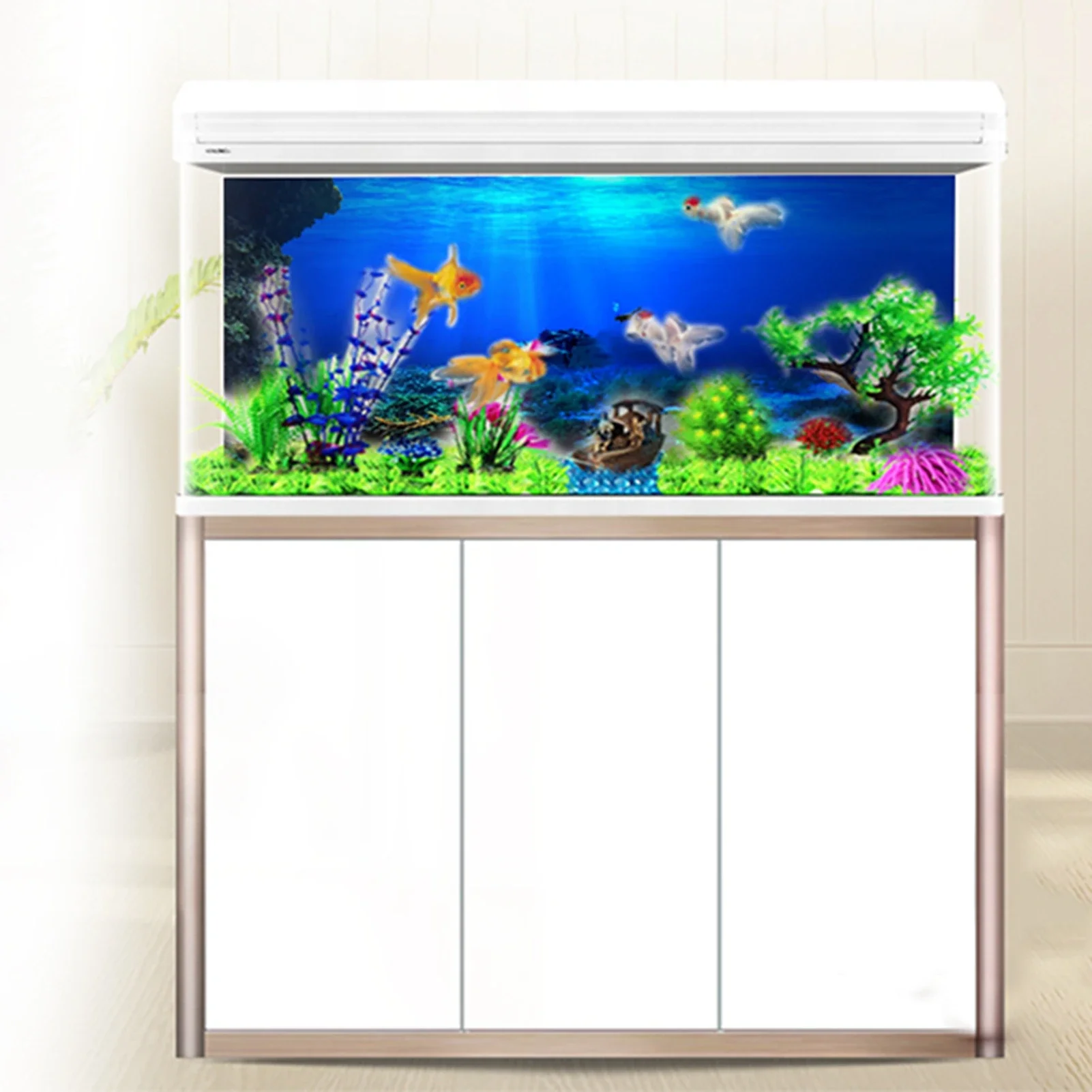 Fondo de acuario de selva trop - Aquarium Fish World reseña y precio