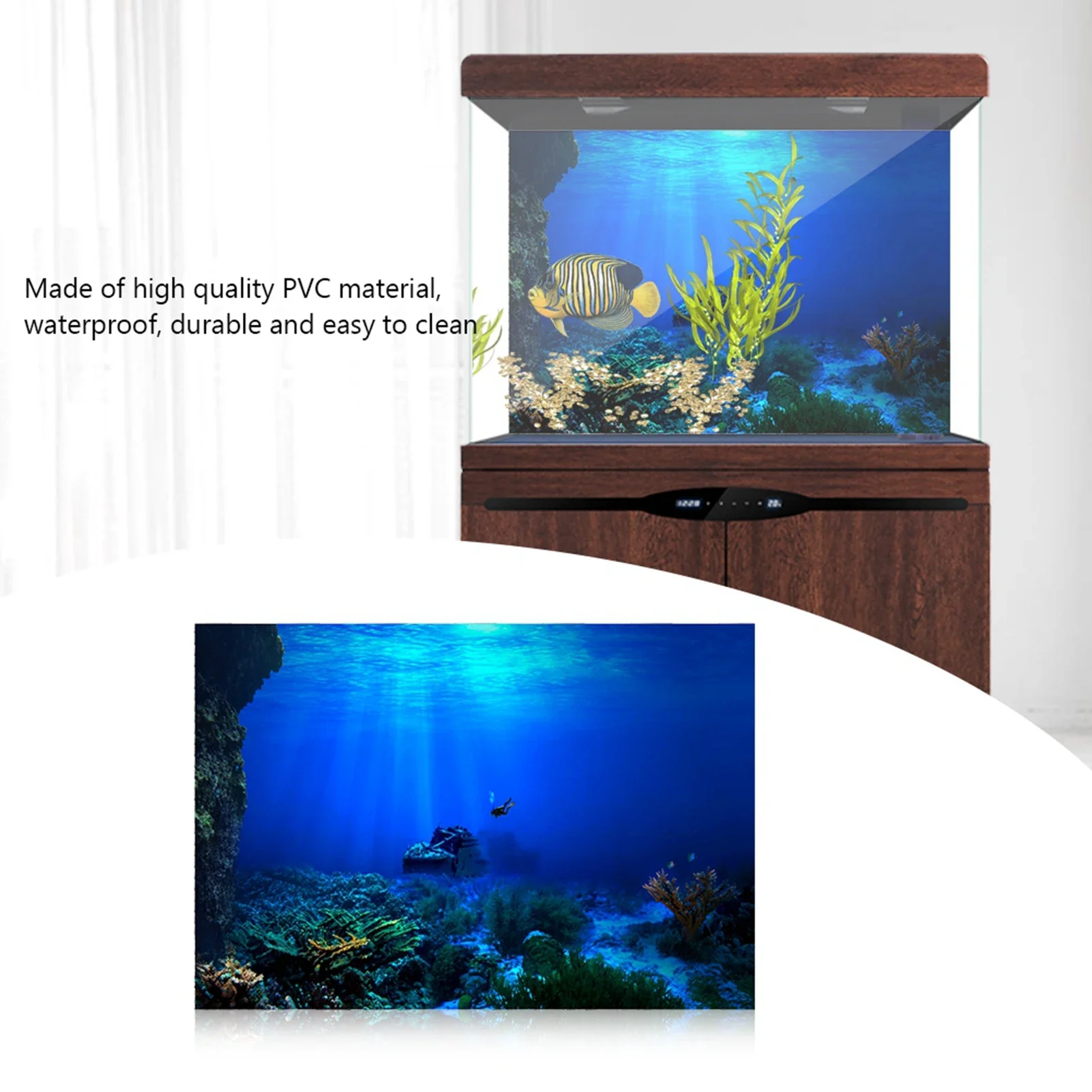 Fondo de acuario de selva trop - Aquarium Fish World reseña y precio