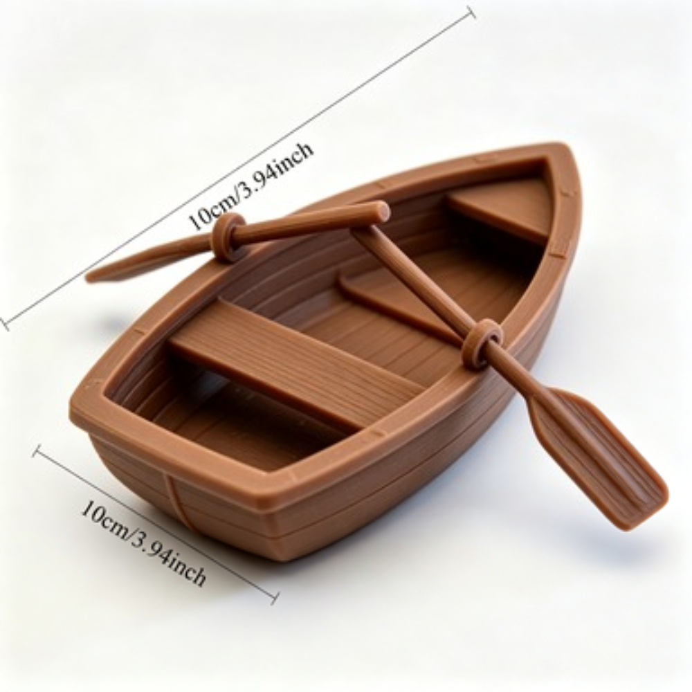 Mini Bote de Madera con Doble  - Aquarium Mini Fish reseña y precio