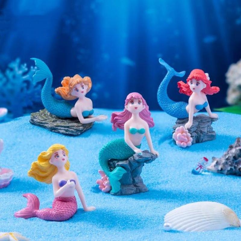 4 Piezas de Adornos de Sirena  - Fish Toy In Aquarium reseña y precio
