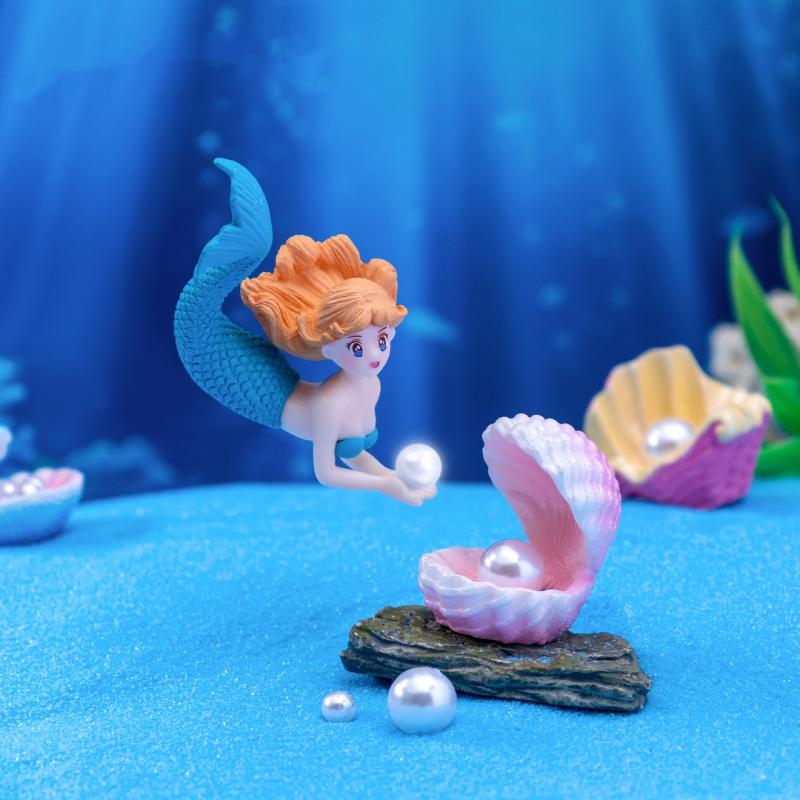 4 Piezas de Adornos de Sirena  - Fish Toy In Aquarium reseña y precio