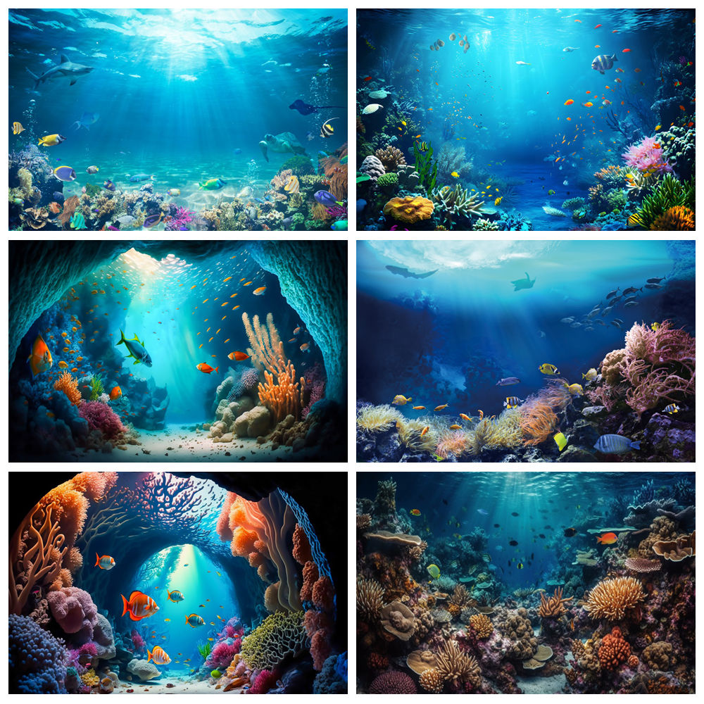 Fondo de fotografía submarino  - Aquarium Fish World reseña y precio