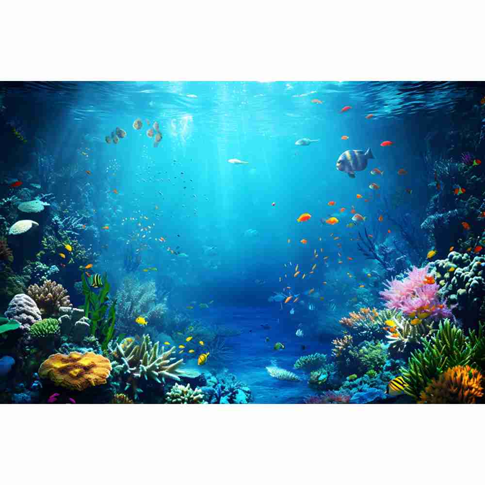Fondo de fotografía submarino  - Aquarium Fish World reseña y precio