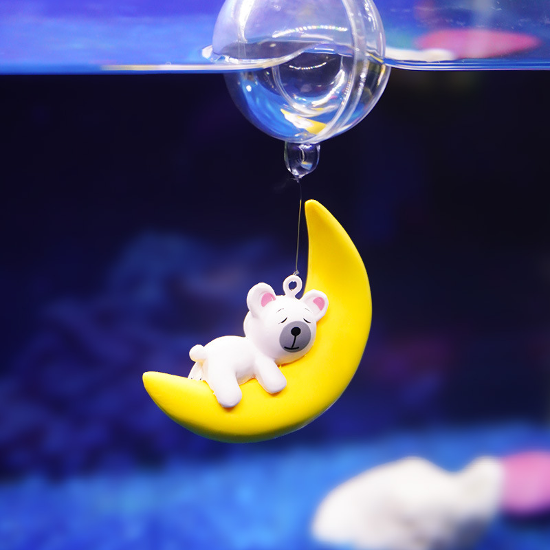 Adorno Flotante de Oso Lunar p - Aquarium Fish World reseña y precio