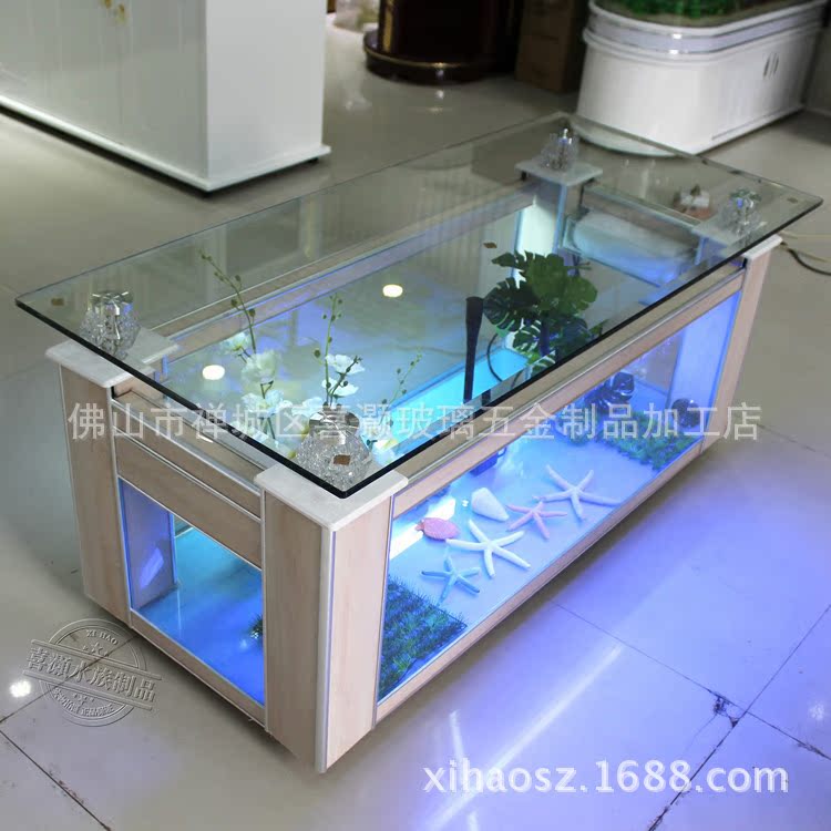 Mesa de centro para sofá, pece - Aquarium Fish Glass reseña y precio