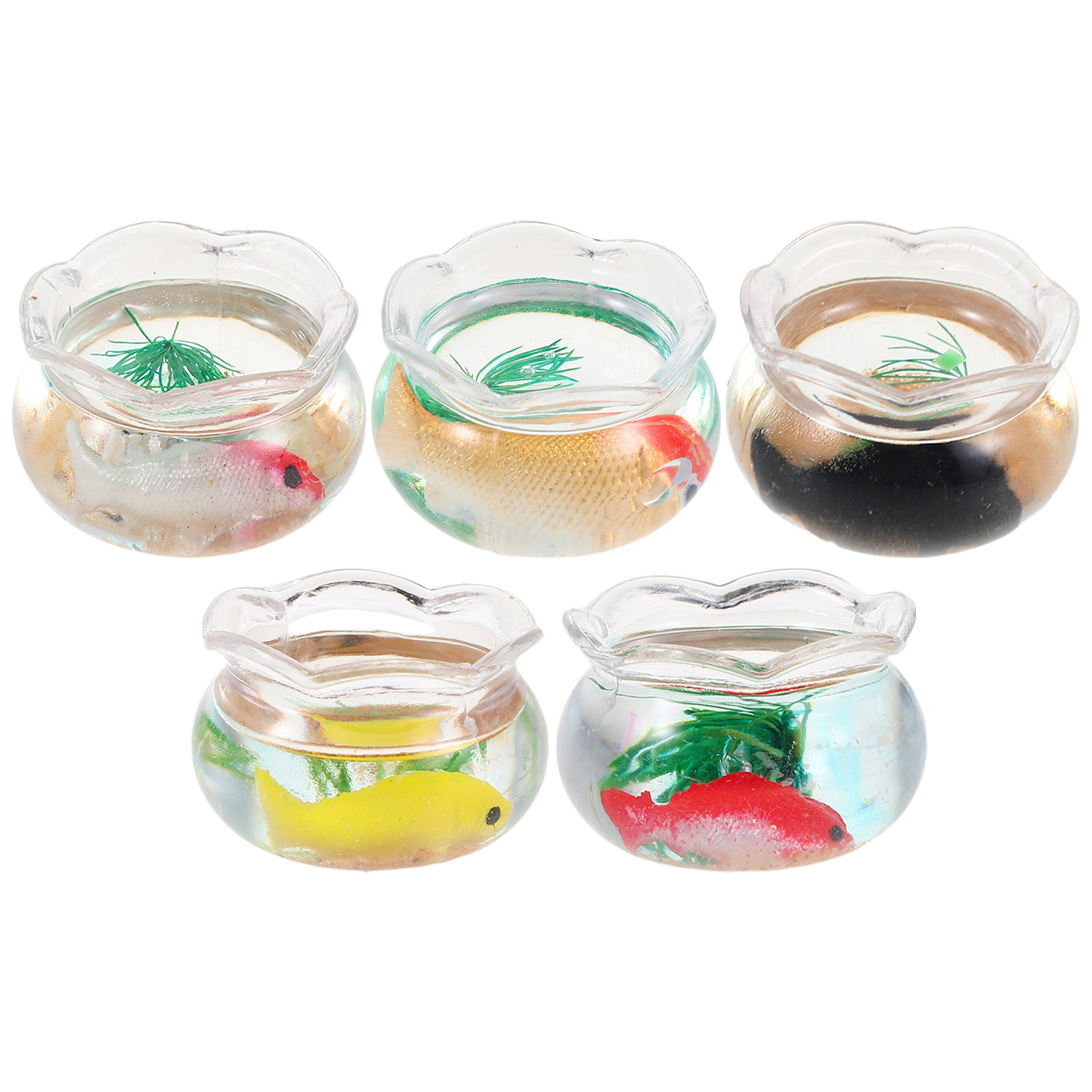 5 piezas de mini pecera redond - Fish Toy In Aquarium reseña y precio